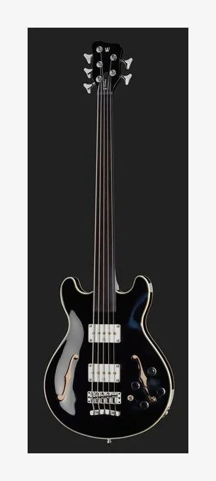 Warwick RB StarBass5 Black HP fretless, vue 2