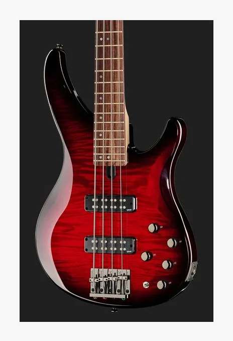 Yamaha TRBX604FM Dark Red Burst, vue 4